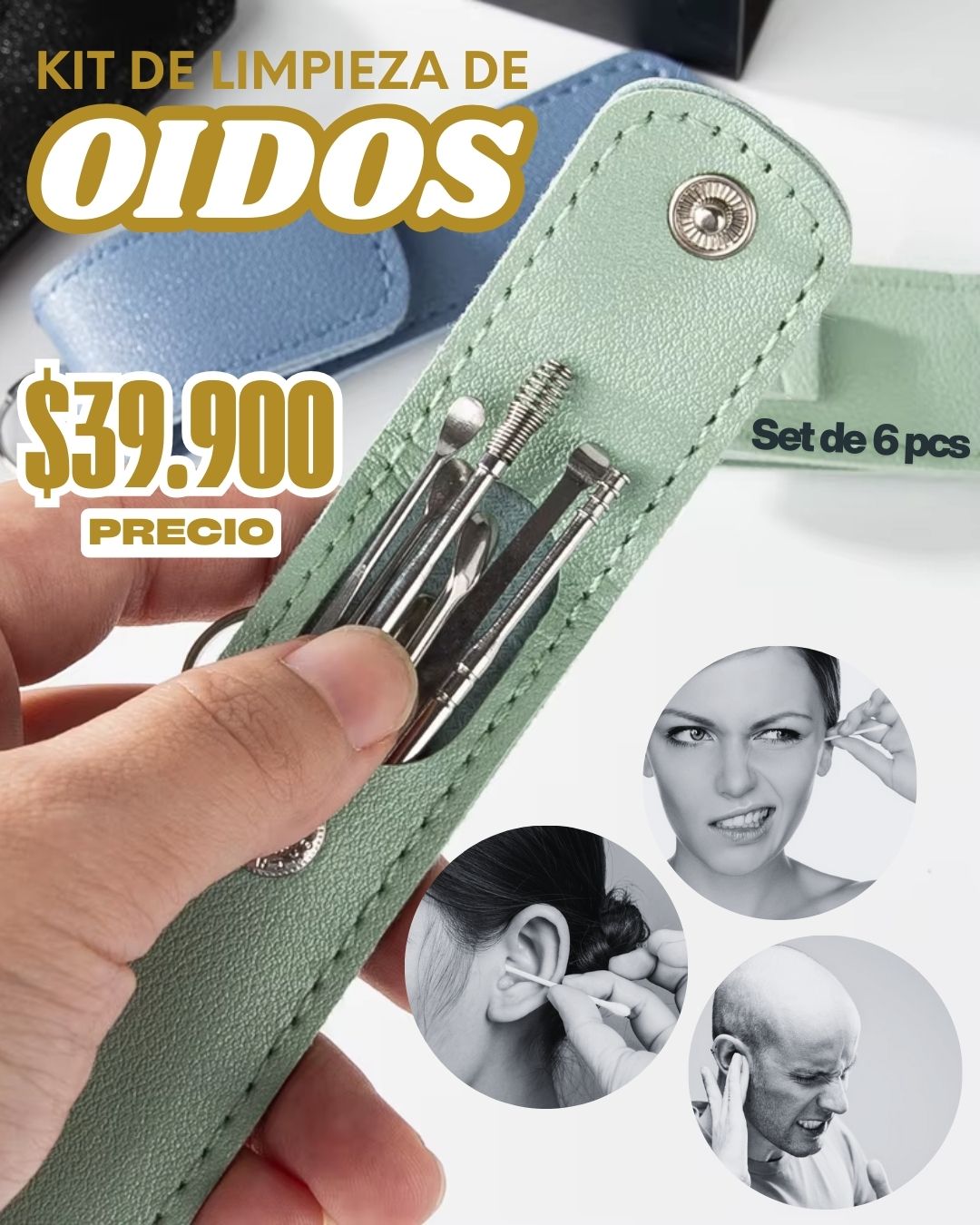 Kit limpieza oídos set 6pcs